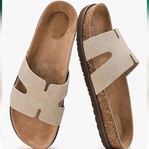 Women's Cork Footbed Slide Sandals
